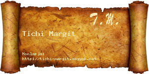 Tichi Margit névjegykártya